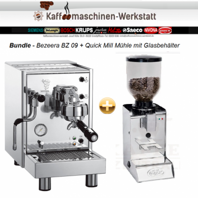 Bezerra BZ09 S PM; Bundle mit Mühle Quick Mill Evo